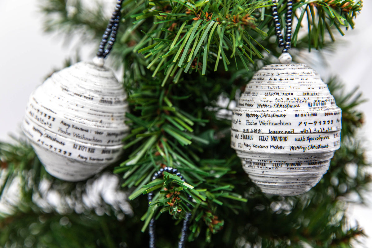 Large Paper Ball Ornaments: Christmas 'Round The World