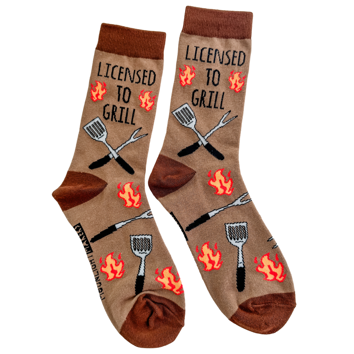 Licensed to Grill - Funny Unisex Socks - Father's Day, Gift