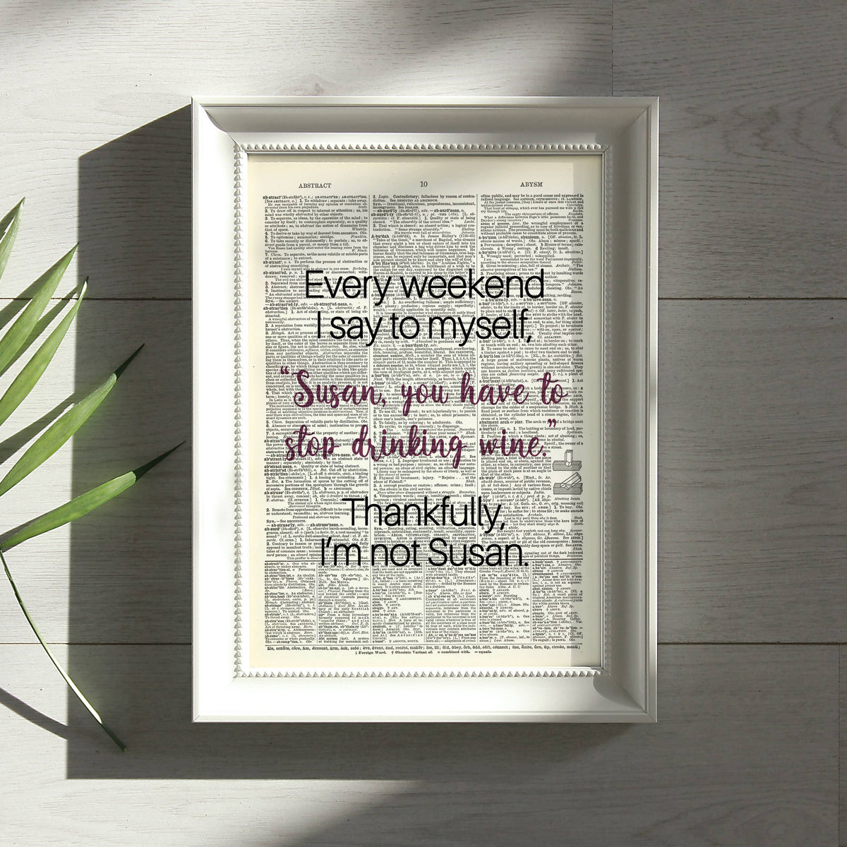 Art Print Dictionary Page | Every Weekend I Say