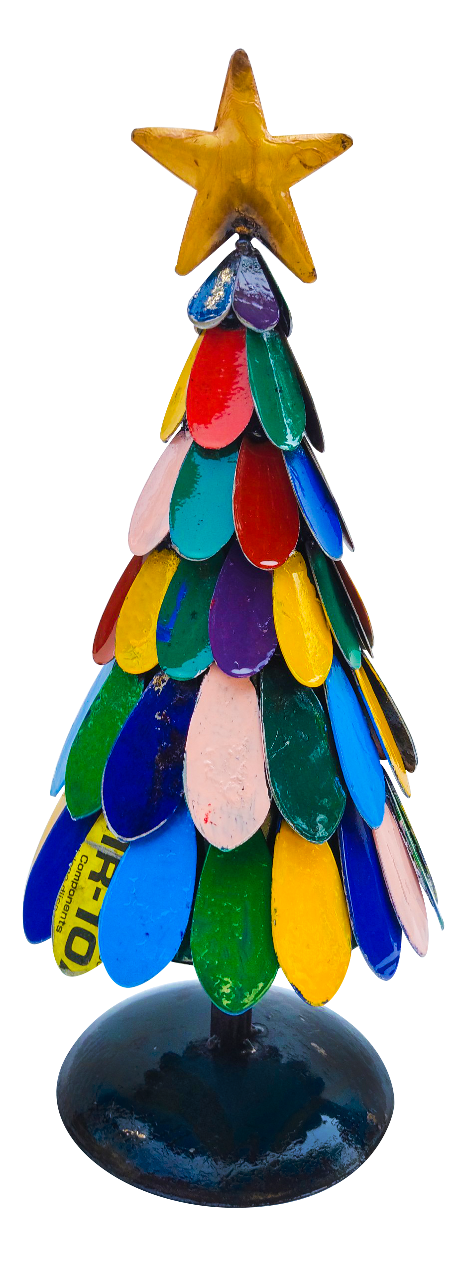 Recycled Iron Christmas Tree (Multi Colors)