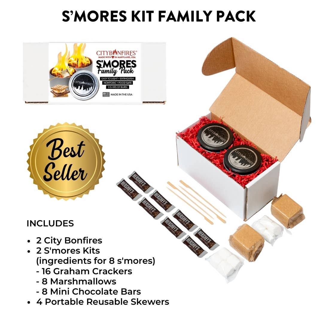 S'mores Family Pack – 2 City Bonfires + S'mores Kit for 8