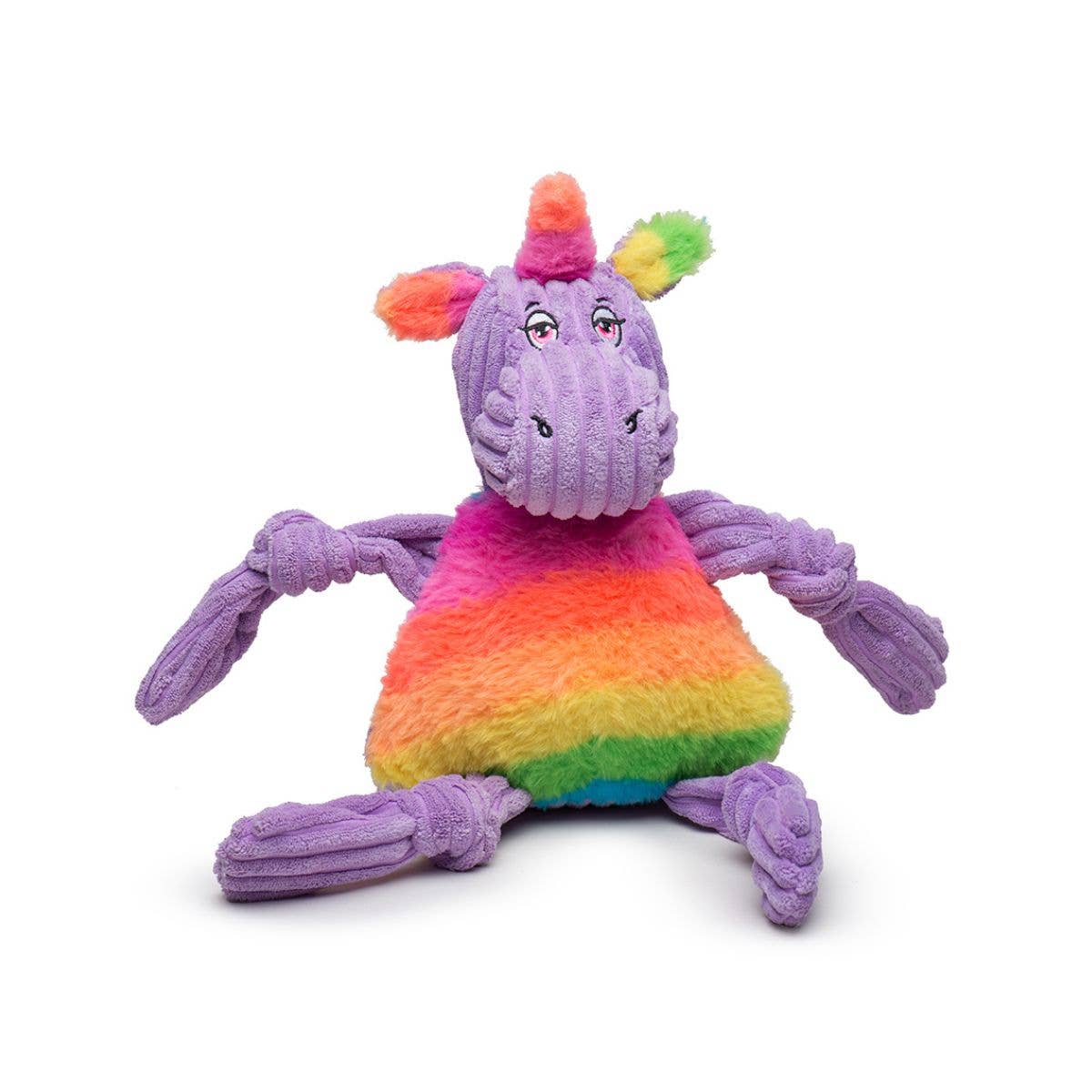 Rainbow Pride Unicorn Knottie® Plush Dog Toy: Small