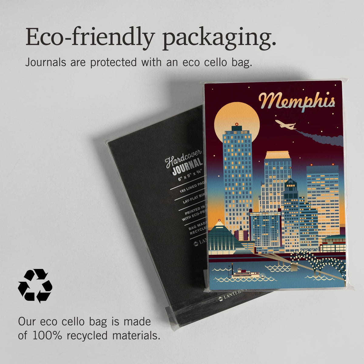PREMIUM JOURNAL Memphis Tennessee Retro Skyline Chromatic
