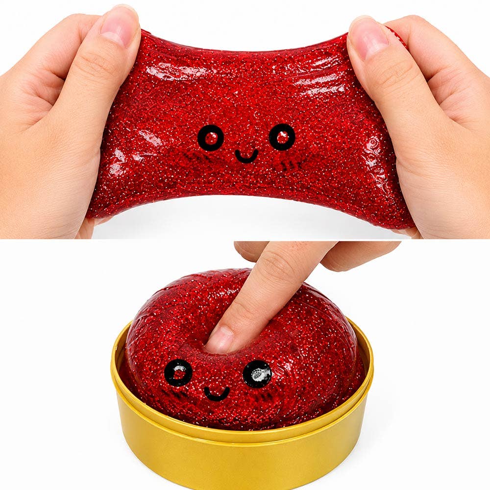 Glittered Steamed Bao Bun Dumpling Squeeze Squishy Stress Relief Toy