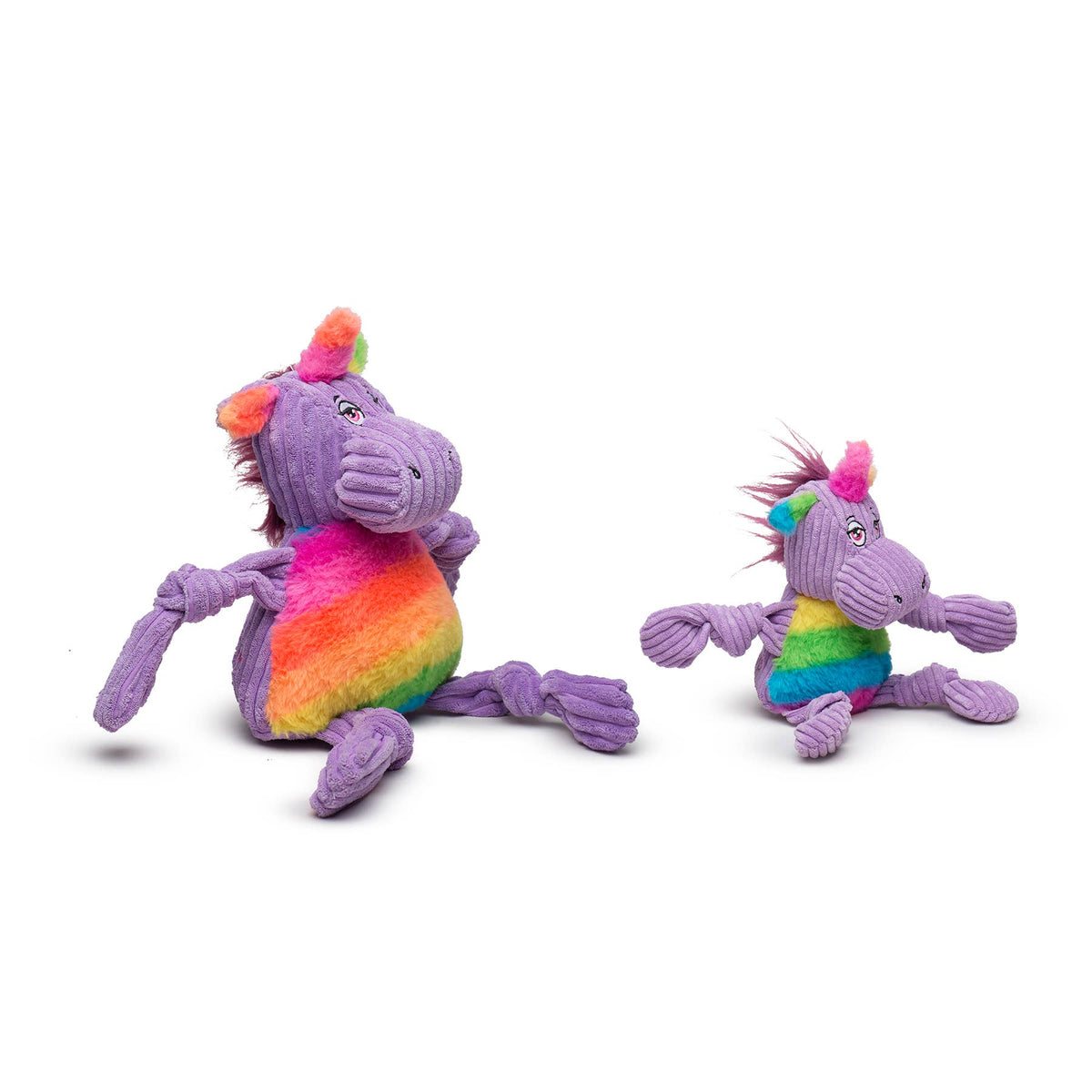 Rainbow Pride Unicorn Knottie® Plush Dog Toy: Large