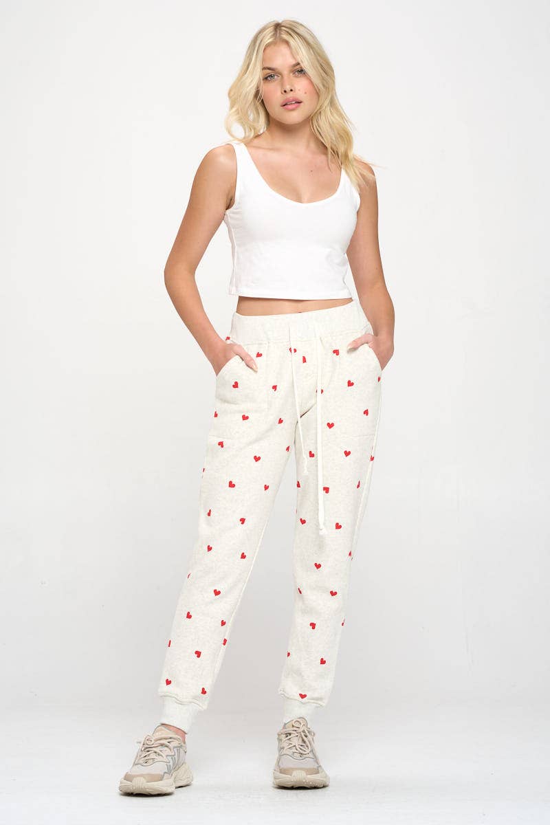 Heart All Over Print Sweatpant