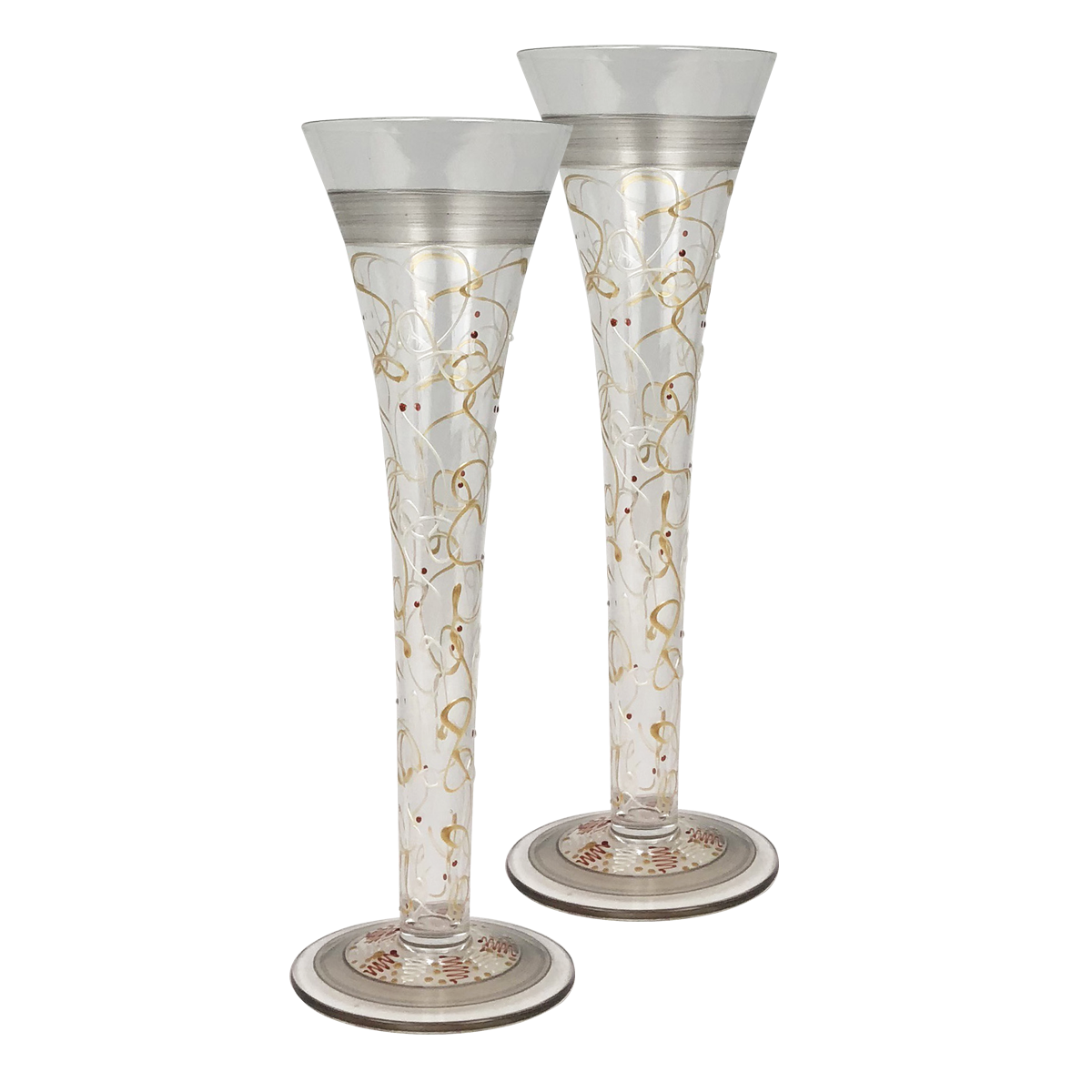 Celebration Streamers Hollow Flute Glasses