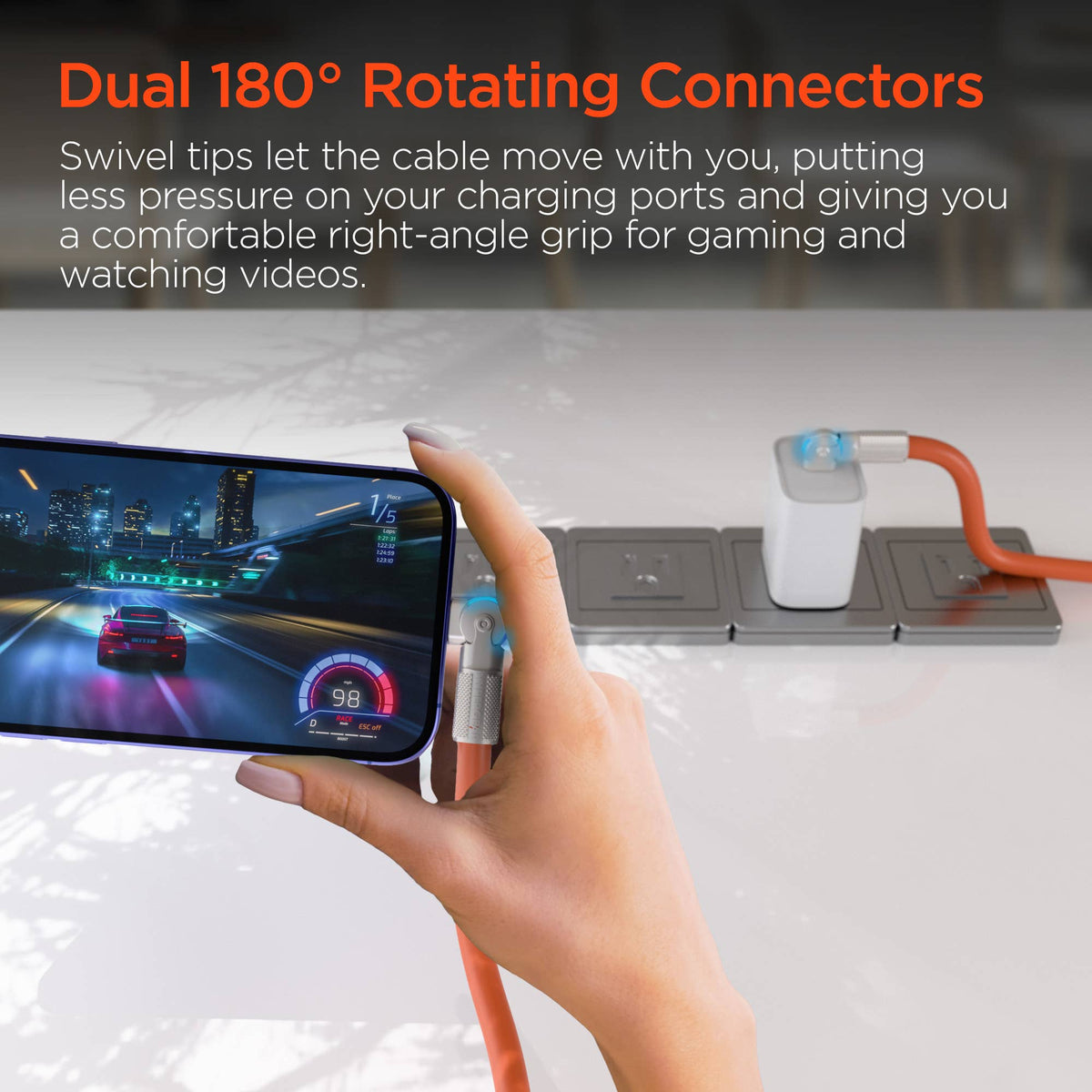 Chunky180° 100W USB-C to USB-C Rugged Fast Charge Cable 6ft