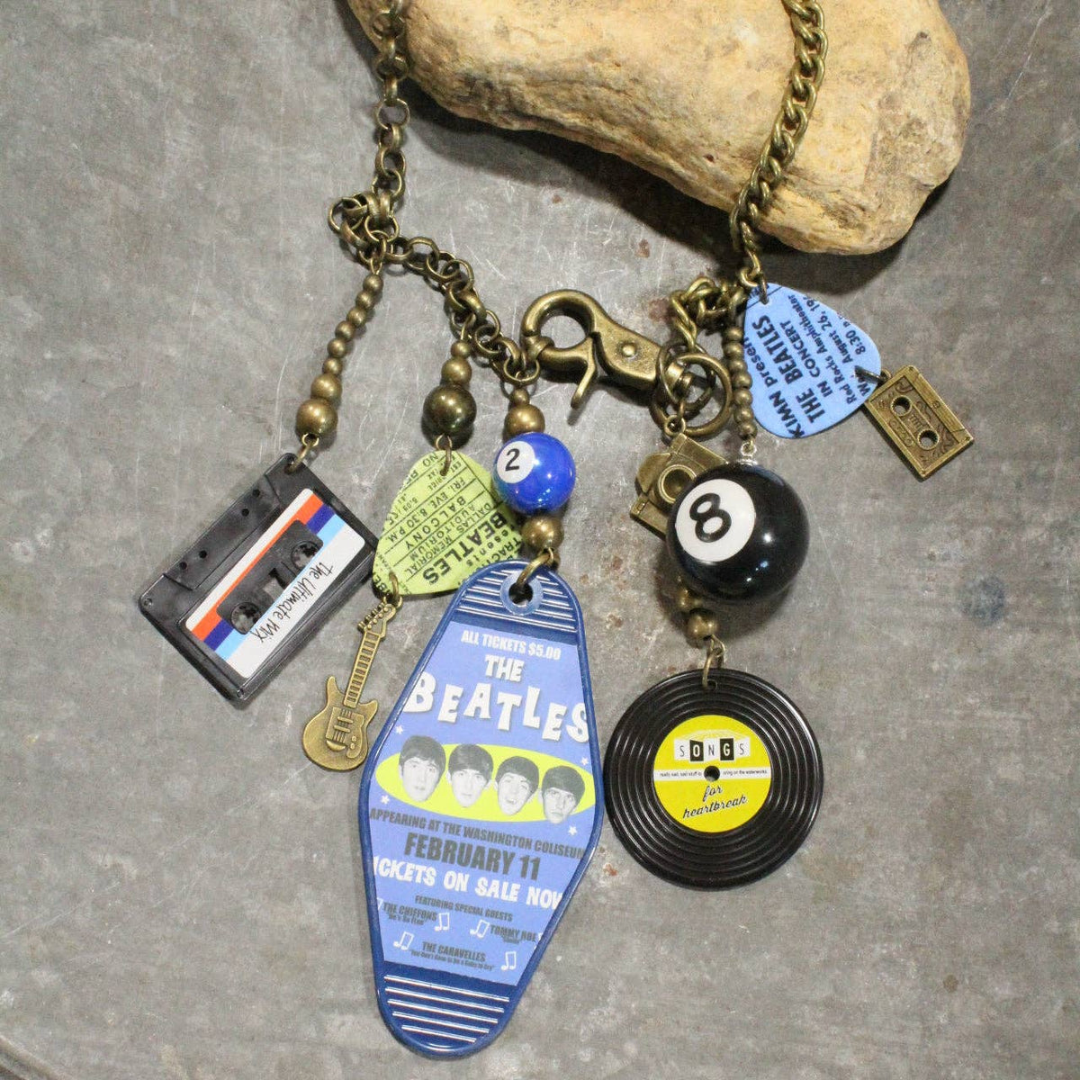 I Love Rock N Roll Charm&#39;d Necklace