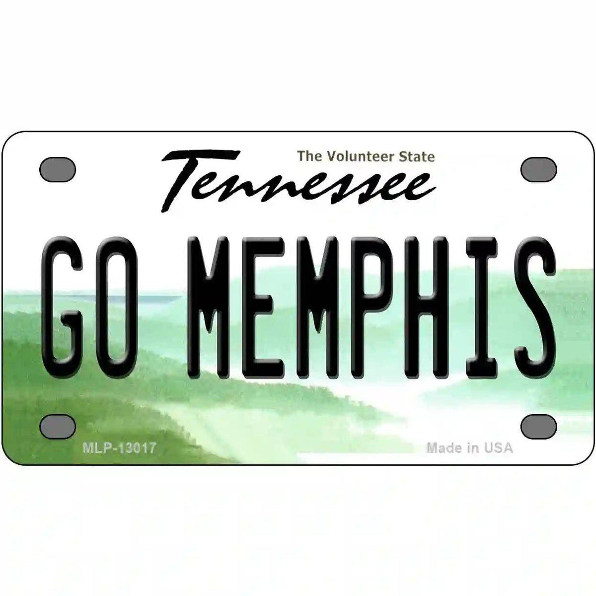 Go Memphis Novelty Metal License Plate