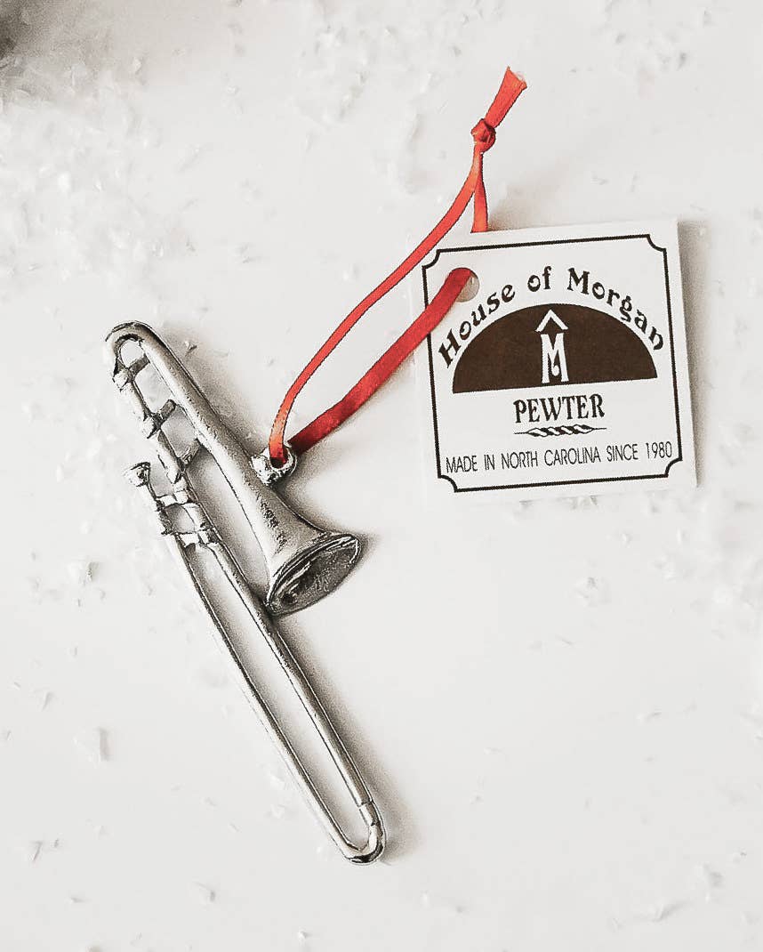 Handmade Music Christmas Ornament - Trombone