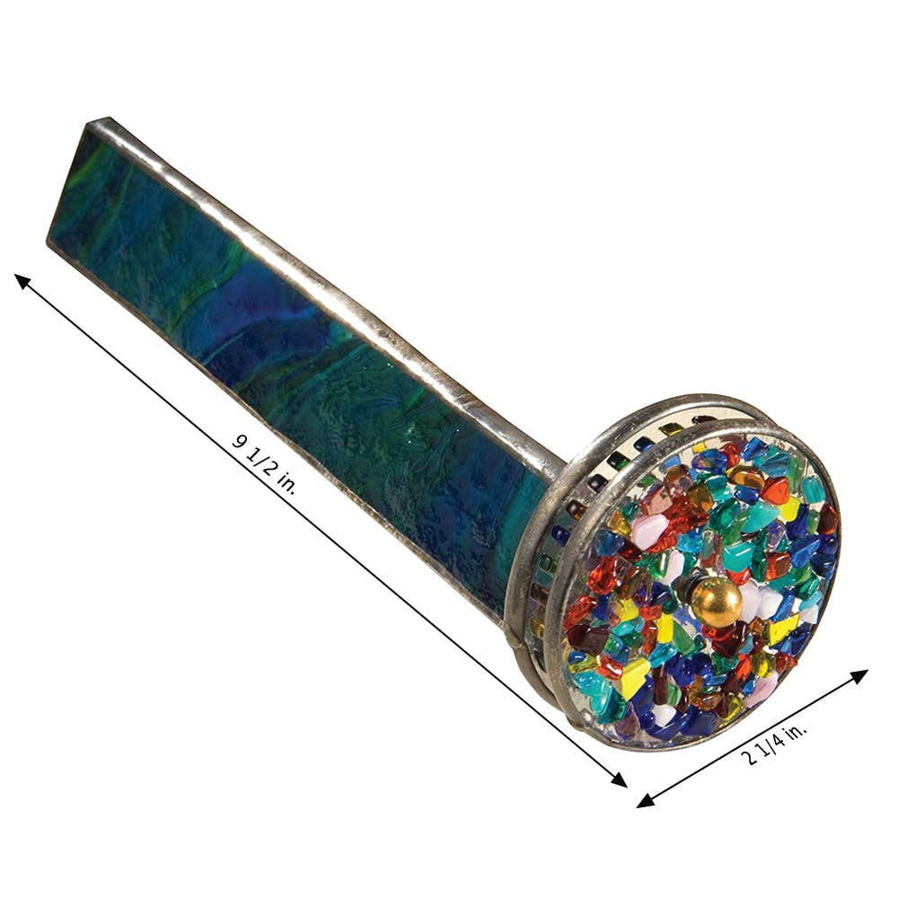 Kaleidoscope Green Blue Stained Glass Art J Devlin