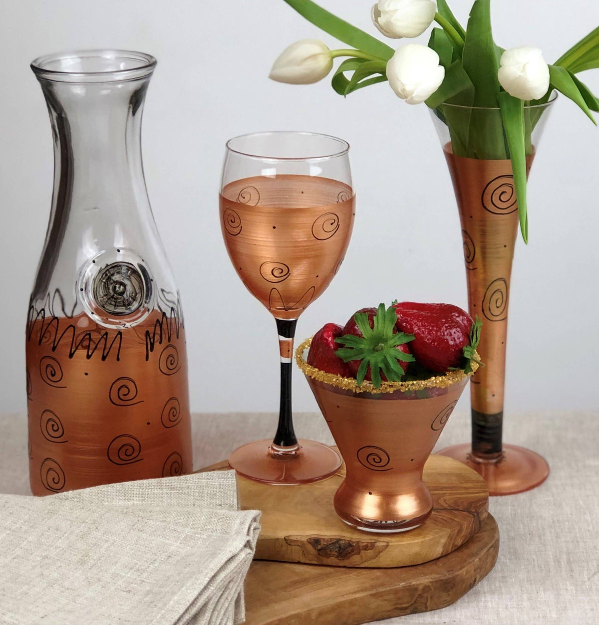 Tuscan Sunset Wine Glasses