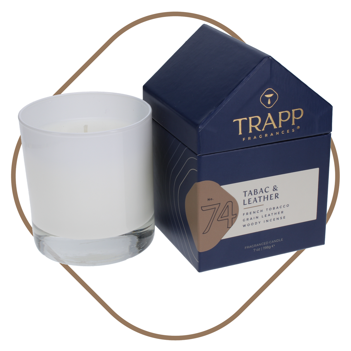 No. 74 Tabac &amp; Leather 7 oz. Candle in House Box