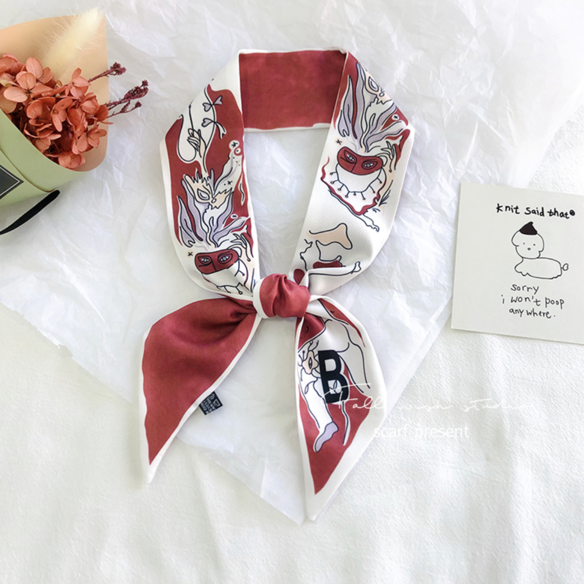 Ribbon Scarf/ Purse Scarf