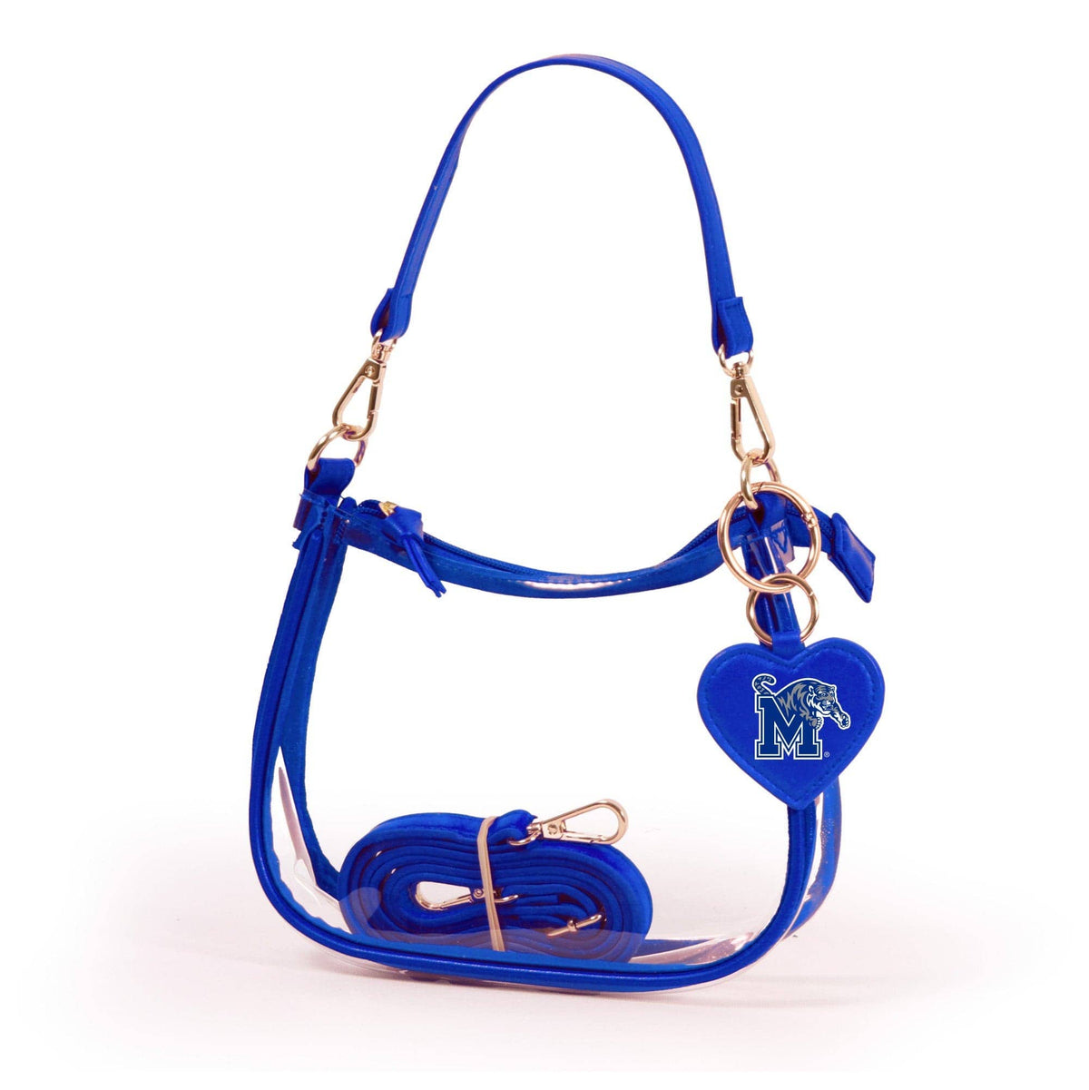 Memphis Tigers Clear Clara Purse with Heart Charm