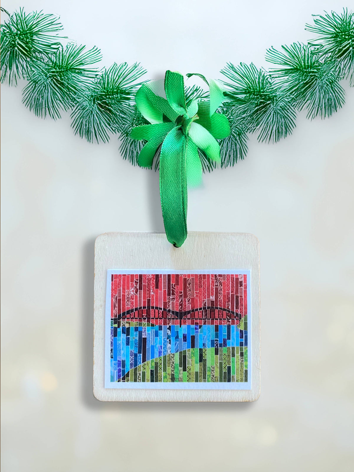 Tiled Bridge (red) ornament