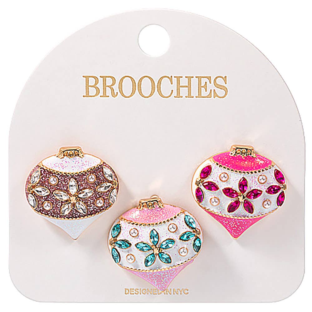3PCS - Christmas Ornament Brooch Set