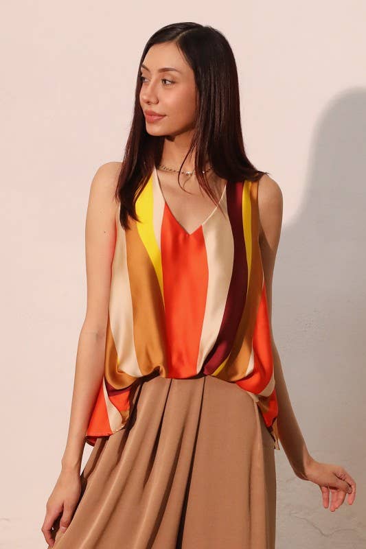 Sunset Wonders Front Tucked Top