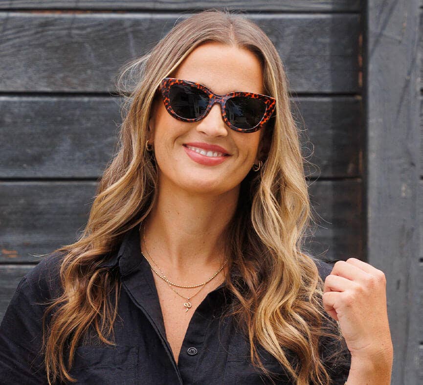 Capri (Sunglasses): Pink Botanico / Reading