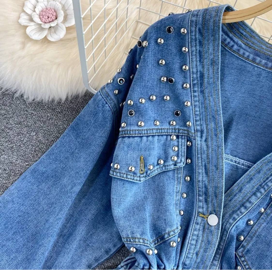Beaded Denim Shirt / Jacket 