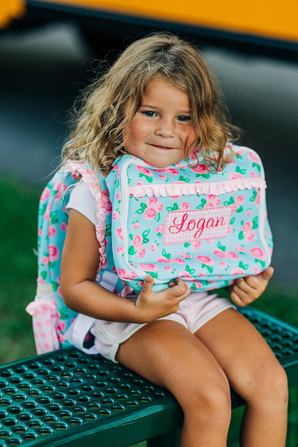 Watercolor Roses Ruffle Backpack