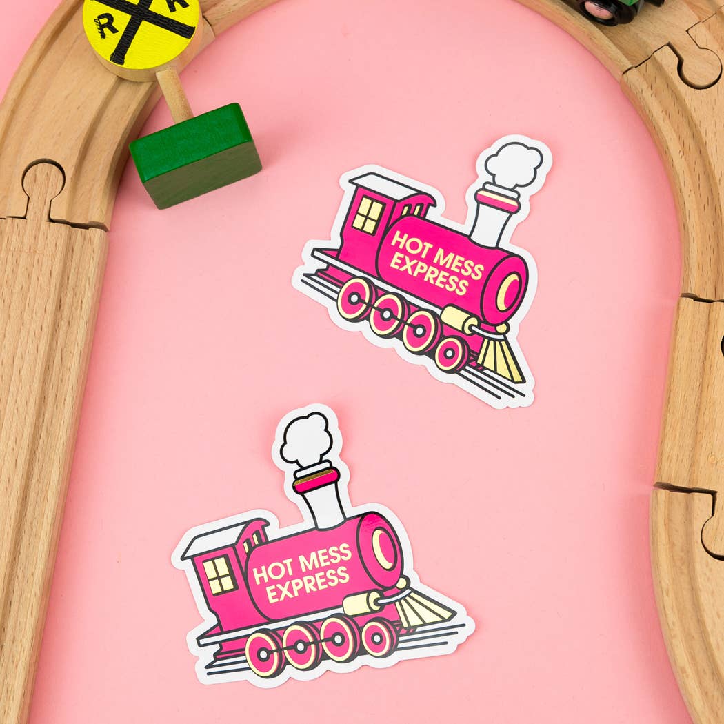 Hot Mess Express - Vinyl Sticker, Funny Gift