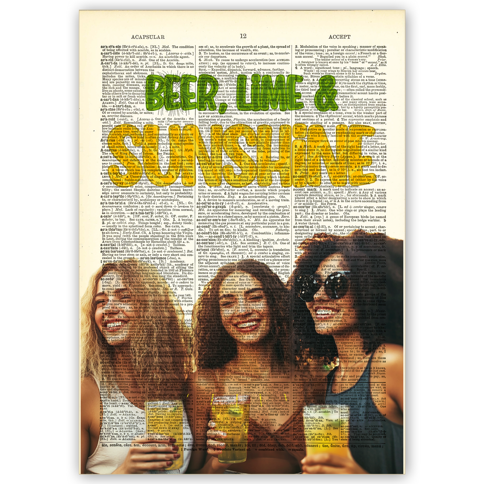 Art Print Dictionary Page | Beer, Lime & Sunshine