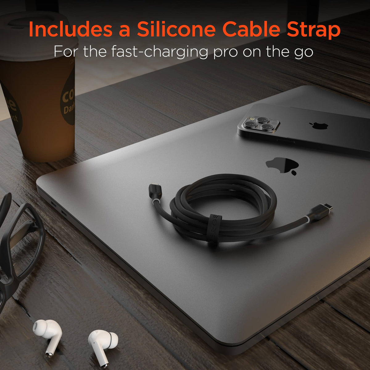 FlexiPro USB-C to Lightning Soft-Touch FastCharge Cable 10ft