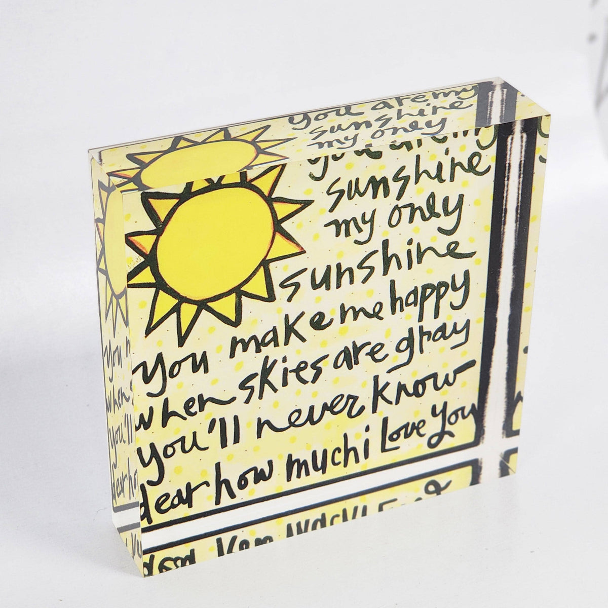 You Are My Sunshine Acrylic Block