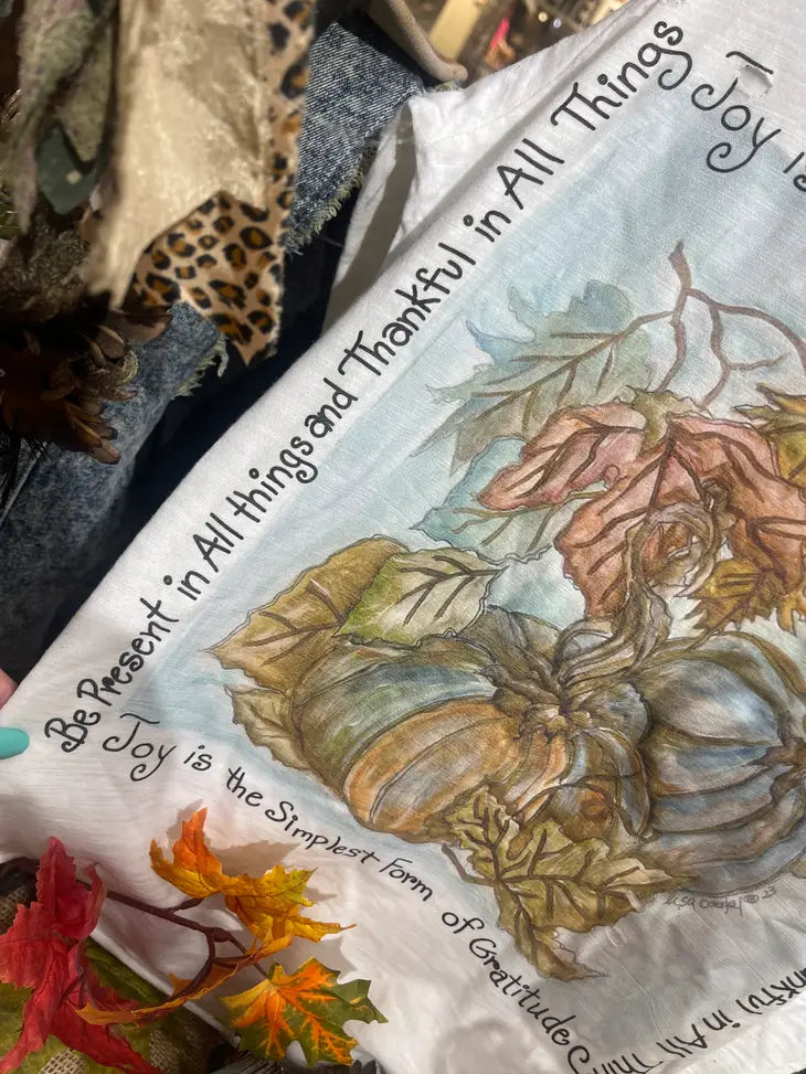 Joy Pumpkin Tattered Shirt