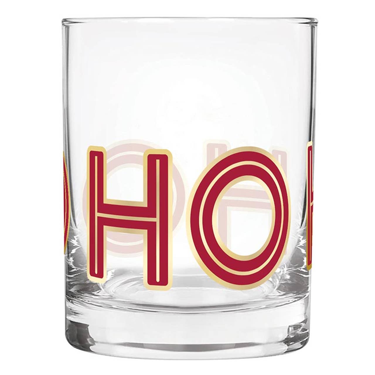 DOF Rocks Glass - Ho Ho Ho: Hand Wash Only / Glass