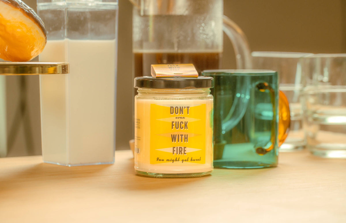 Don't Fuck With Fire Candle and Matchbook | Funny Candle