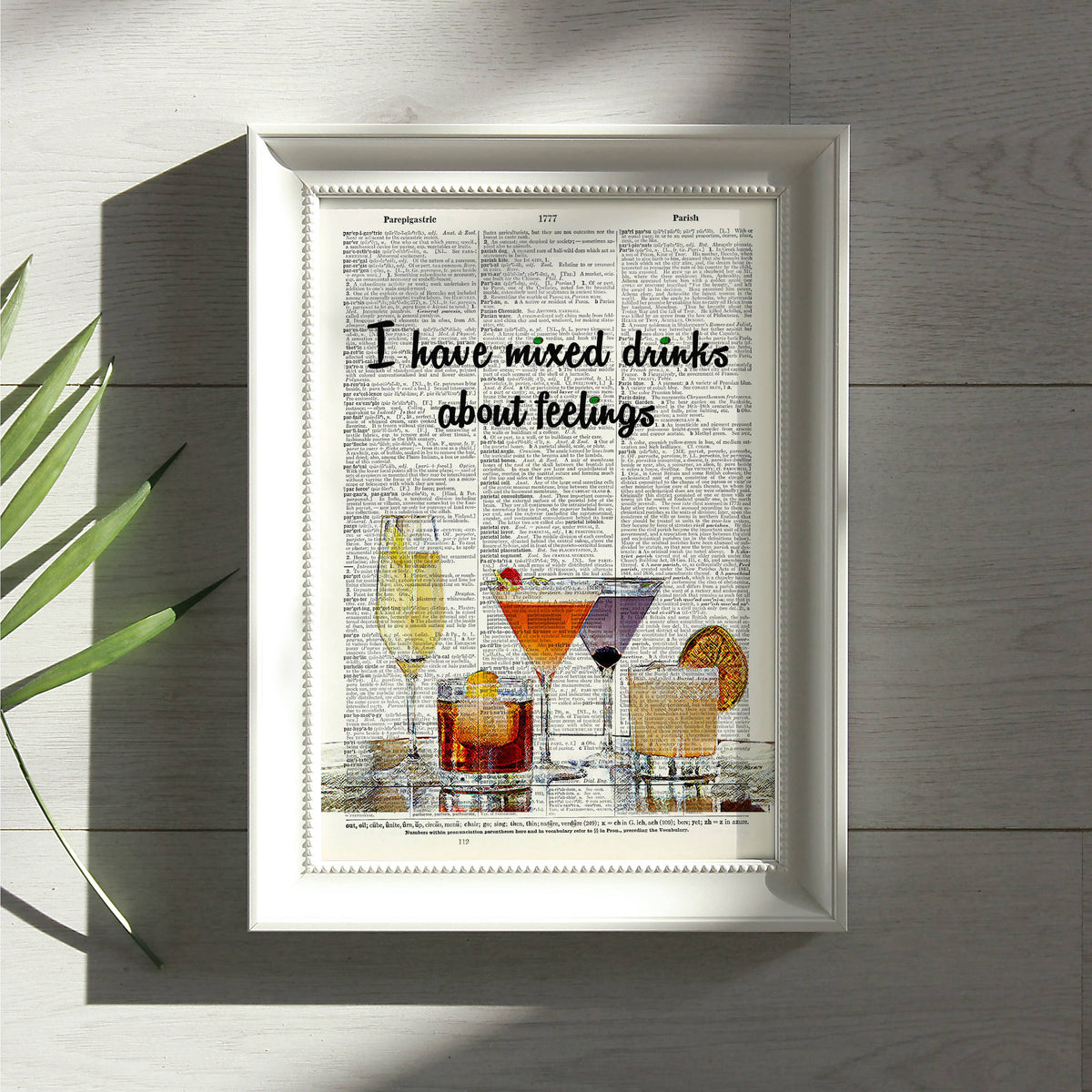 Art Print | Dictionary Page | Vintage | I Have Mixed Drinks