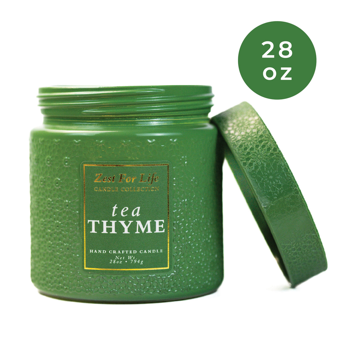 Tea Thyme – 28oz Zest For Life Luxury Candle
