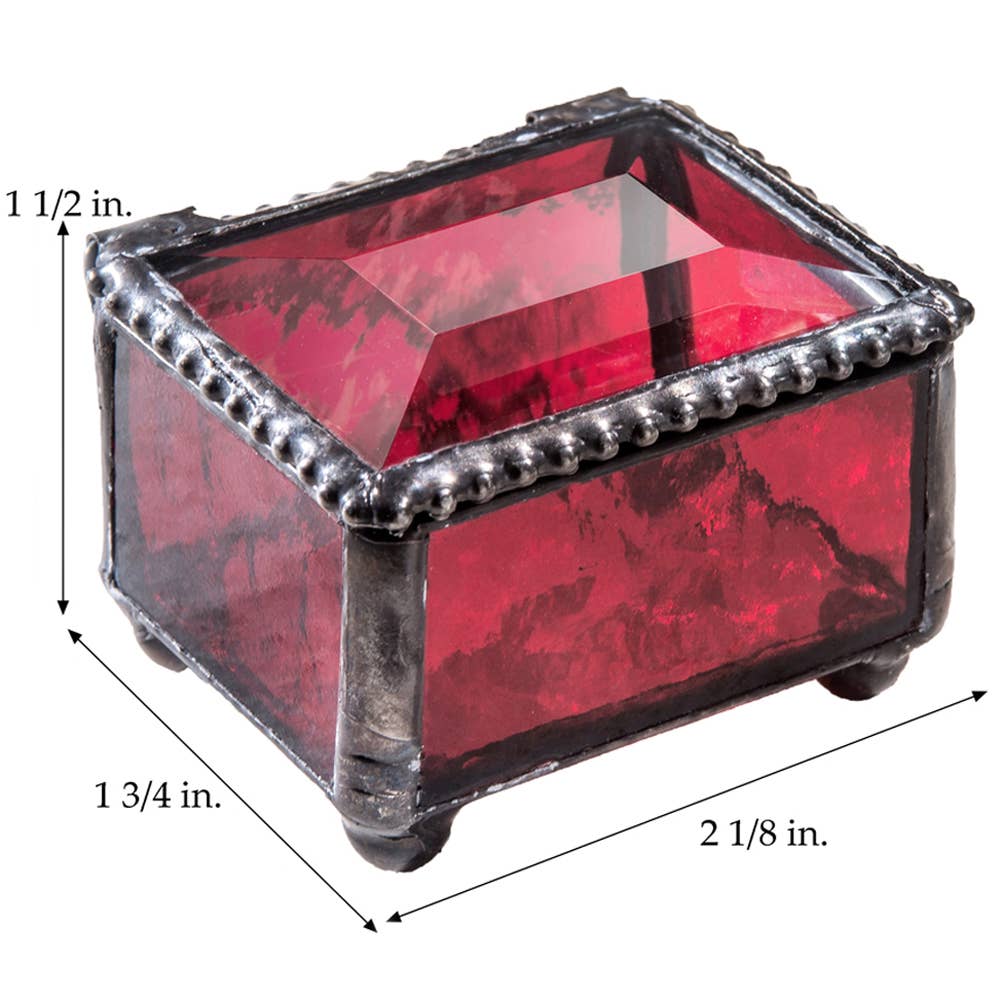 Small Stained Glass Ring Box J Devlin Clear