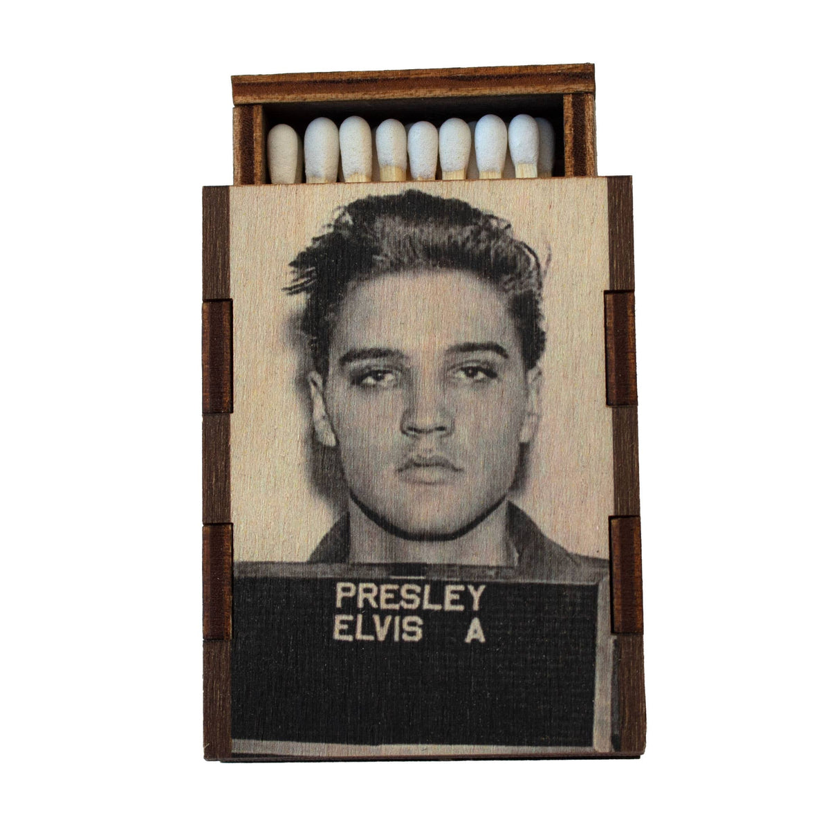Matches • Celebrity Mug Shot Wooden Matchbox • Home Decor