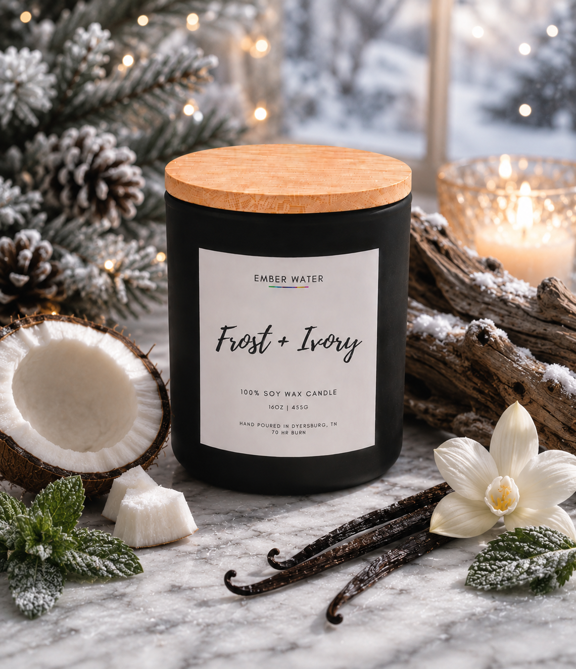 Frost + Ivory 16 oz 100% Soy Candle