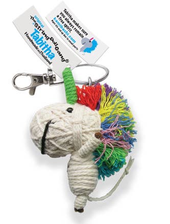 Tabitha the Unicorn String Doll Keychain