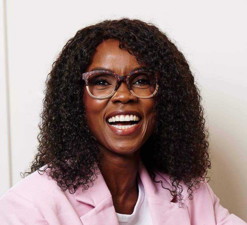 Georgia (Blue Light): Pink Botanico / Gold / Reading