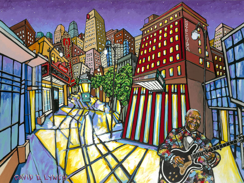 "B.B. King's Farewell Blues"  Print by David Lynch