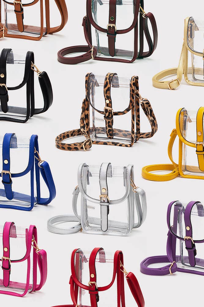 Clear Cross Body Stadium Concert Transparent Handbag