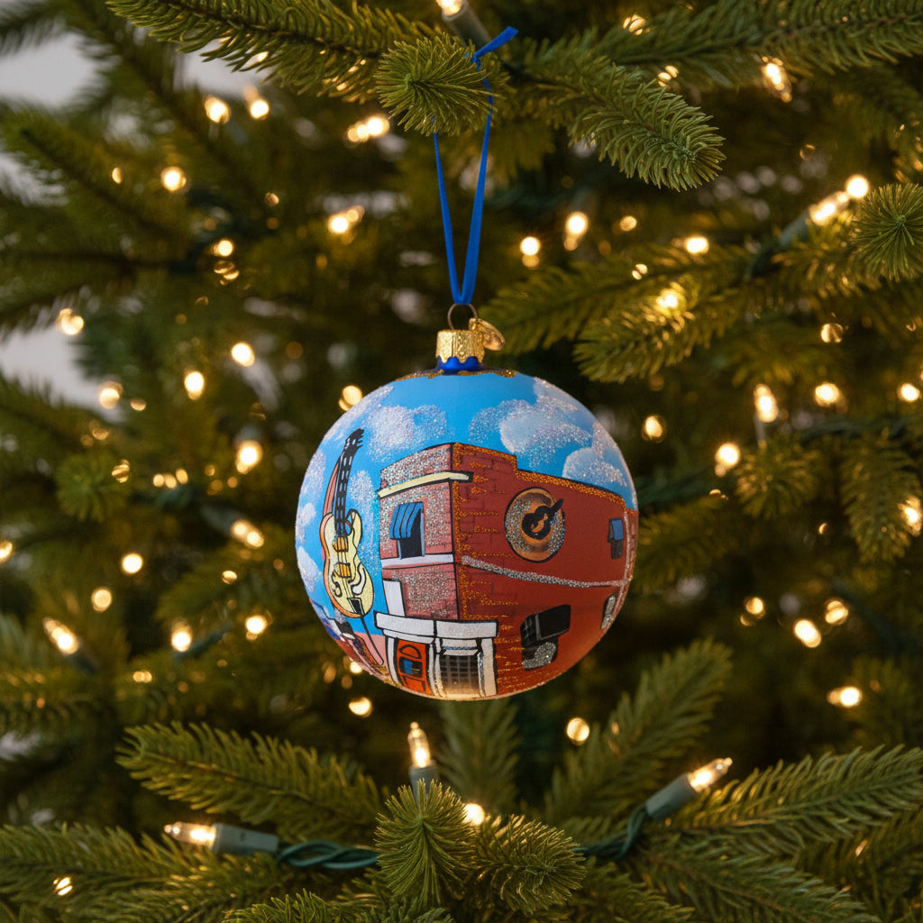 Sun Studio, Memphis, Tennessee Glass Ball Ornament
