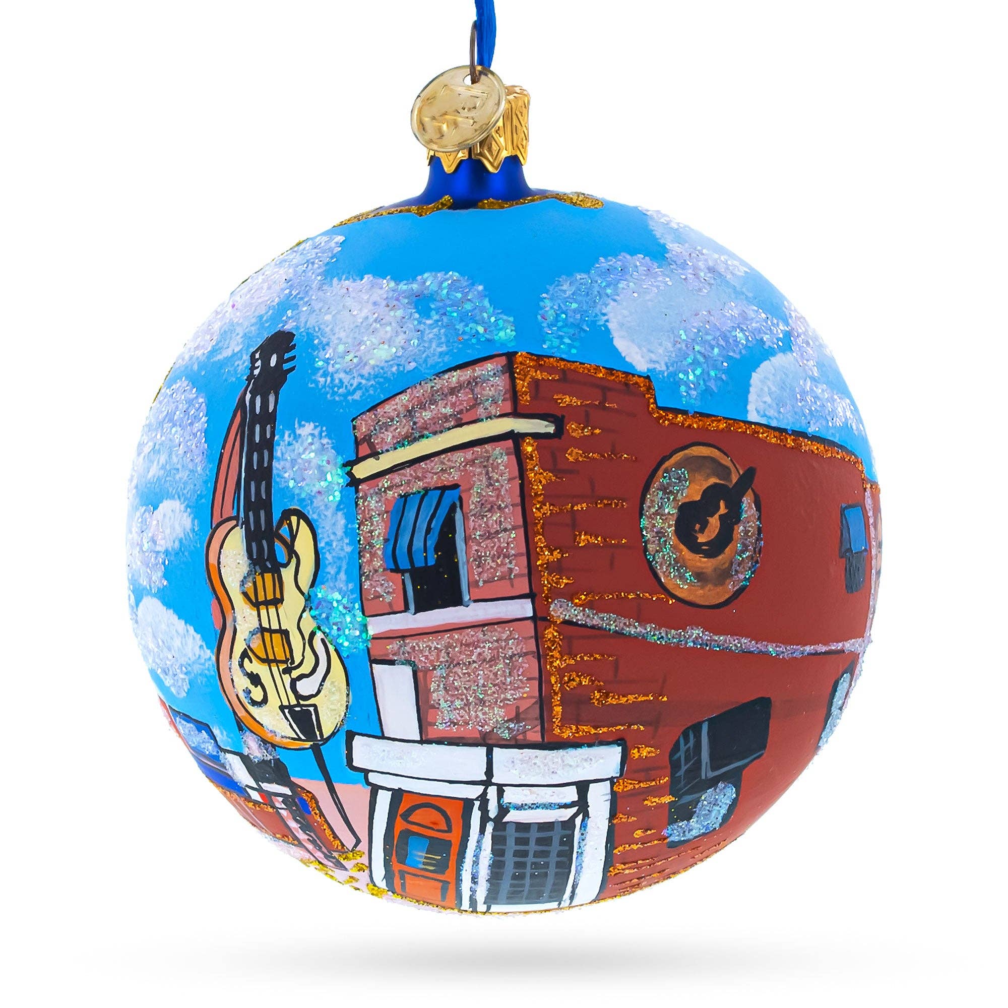 Sun Studio, Memphis, Tennessee Glass Ball Ornament