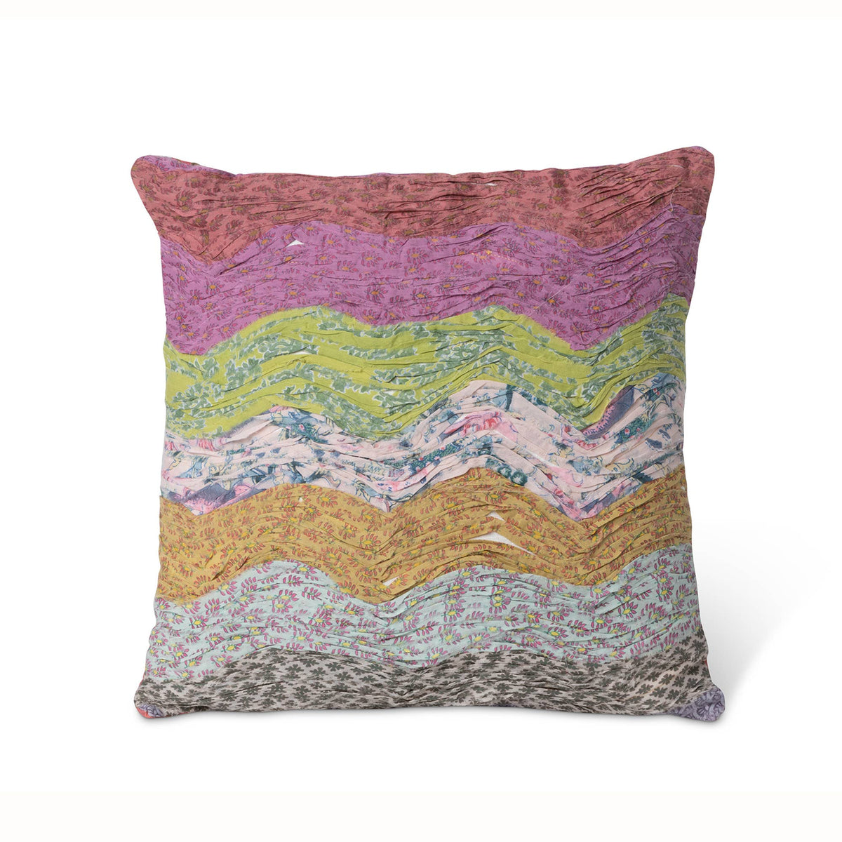 Handstitched Wave Pattern Pillow