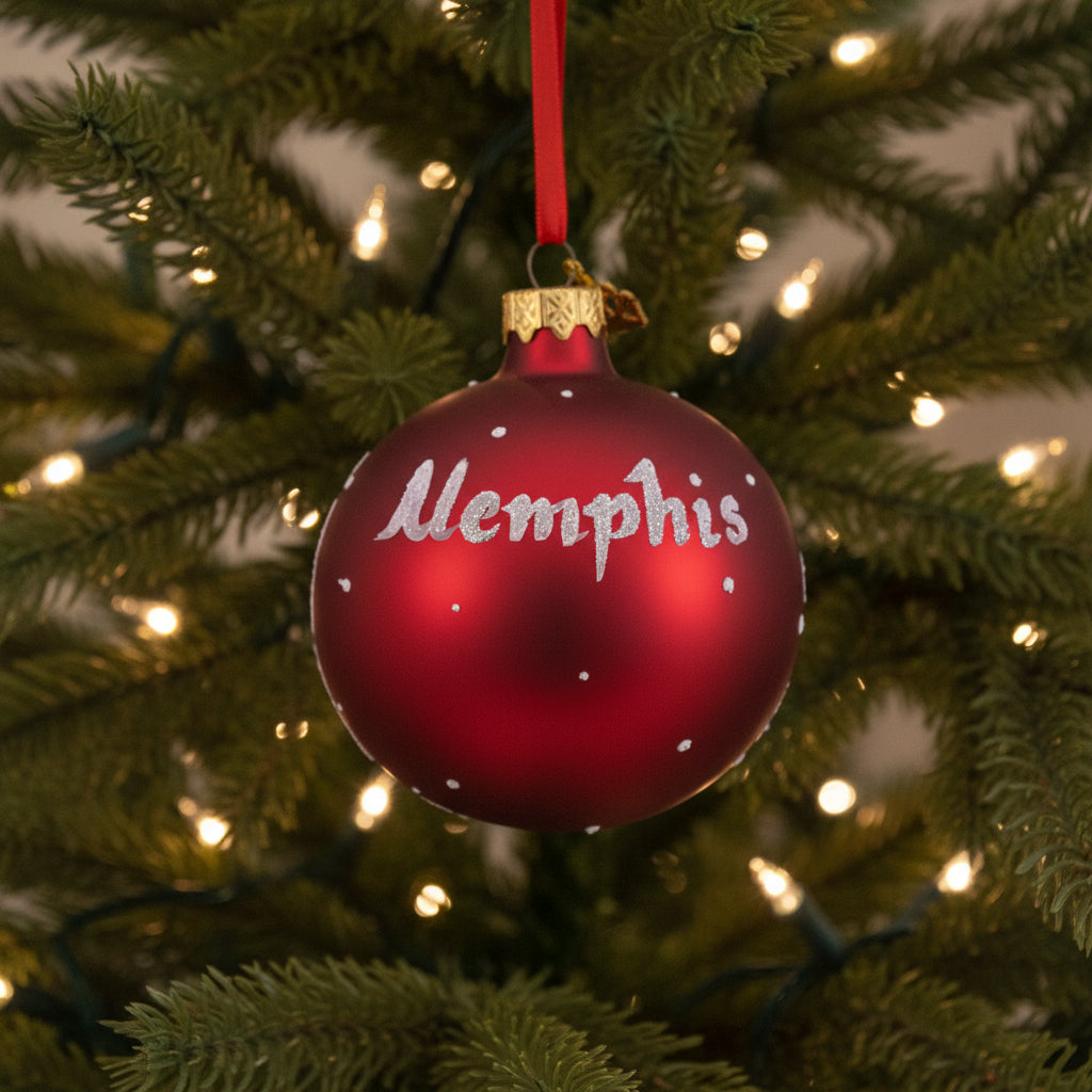 Memphis, Tennessee Glass Ornament