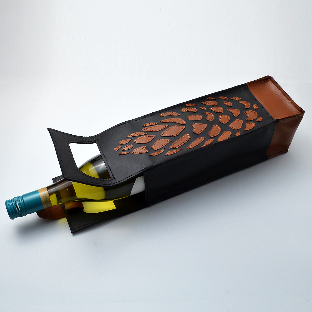 Leather Wine Carrier Bag