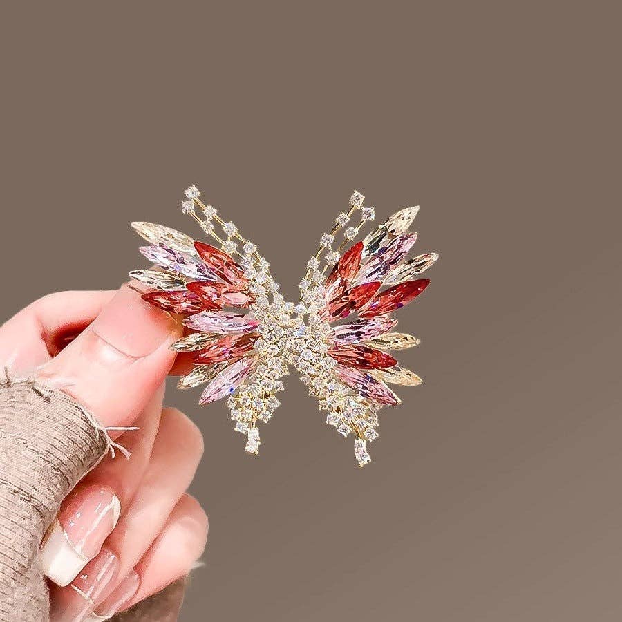 Butterfly Rhinestone Brooch