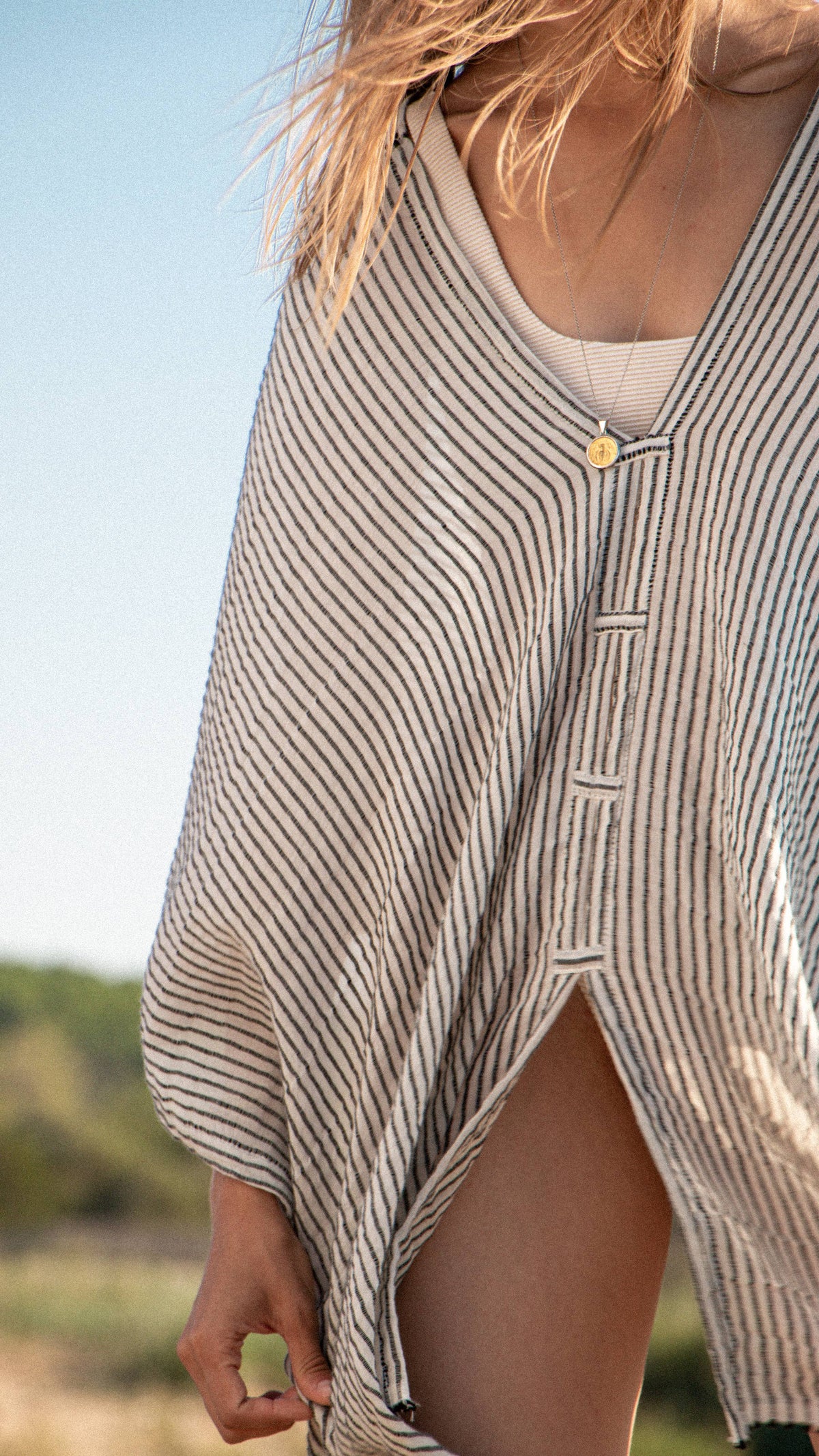 Ava Kimono - Black Stripes | 100% Turkish Cotton 100% Turkis: One Size / Black Stripes