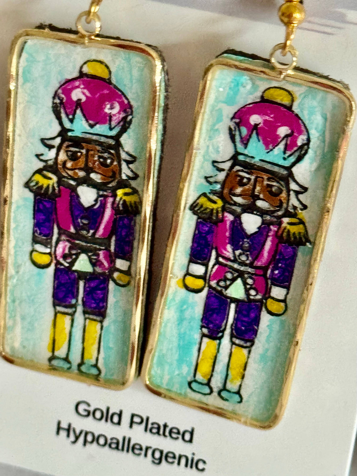 Nutcracker Hand Painted Leather Earring Collection